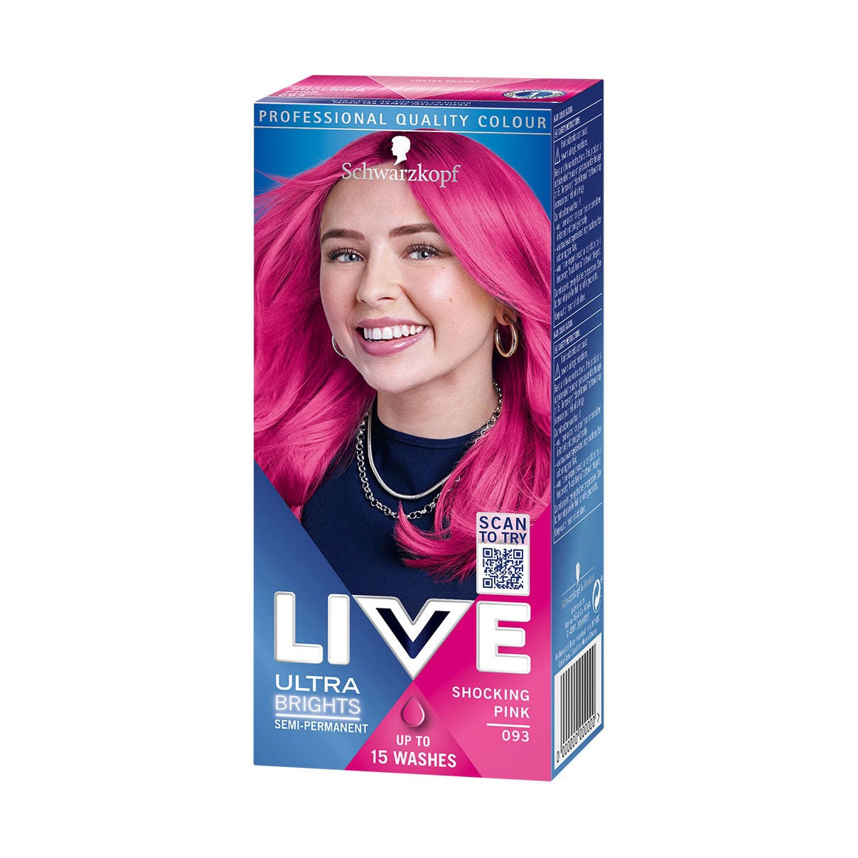 Напівстійка крем-фарба для волосся Schwarzkopf LIVE Ultra Brights 093 Shoking Pink, 60 мл